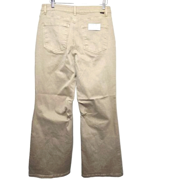 NWT Risen Jeans Women's 13 High Rise Wide Straight Leg Tan Khaki Streetwear - Picture 11 of 11